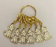 Stitch Marker set of 6 Crochet Knitting markers counters Dalmations zip pull