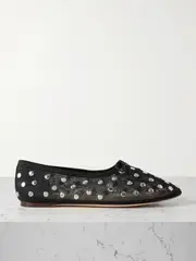 [Loeffler Randall] Loeffler Randall - Landon Studded Mesh Ballet Flats - Black - US11.5 US11.5 Black