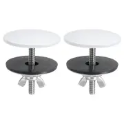 2 Pcs Kitchen Sink Hole Cover, 2 Inch Sink Sprayer Hole Plug, Zinc Alloy White