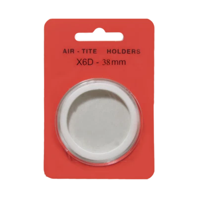 Air Tite X6D - 38mm White Ring (Queens Beasts Silver Coins) Coin Capsule (1)