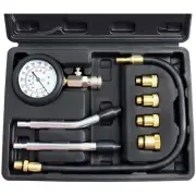 Compression Tester Kit, Engine Cylinder Test Tool 8PCS Set with Pressure Gauge