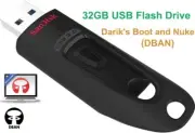 DBAN Hard Drive Eraser Nuke Remove Destroy Disk Wiper Bootable USB 32GB Drive