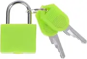 MetieFasia Mini Padlock for Suitcase Metal Luggage Box Padlock with Two Keys, Green