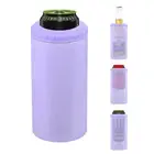 16oz Skinny Bottles Cans Insulated Drink Holder for Beer Soda Coffee, Purple