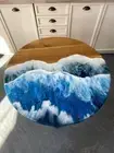 Ocean Epoxy Wooden Resin Table Top, Round Dining ,Coffee Table Top Handmade Deco