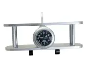 AIRPLANE SILVER METAL FINISH ANALOG QUARTZ MINI CLOCK