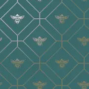 Holden Decor Honeycomb Bee Wallpaper World of Wallpaper Teal