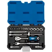 Draper Metric Socket Set 1/4"D Hexagon 20 Piece Standard Length 16442