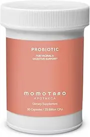 Momotaro Apotheca Daily Probiotic Supplement for Vaginal & Digestive Support and Immunity - 30 Capsules | 25 Billion CFU