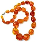 Genuine Cognac Real Natural Baltic Amber Beautiful Large Luxury Nice Beads 30 in