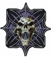 New LETHAL THREAT Gothic Skull Cross EMBROIDERED PATCH 13x13 LT30055 Vintage