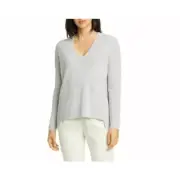 Eileen Fisher Merino Wool Boxy Shimmer Silver Grey Sweater SZ SP NWT $279