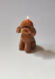 [DECOR ATE ME STUDIOS] Honey Brown Poodle Candle