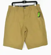 Volcom Frickin Chino Shorts Men's Beige Casual Regular Fit Repreve Size 32