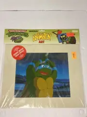 Teenage Mutant Ninja Turtles, Animation Production Cel MWS (1991) W/COA Leonardo
