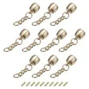 0.51" Cord End Caps Terminator Cord Finding for Jewelry Making, 15Pcs Gold