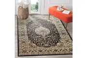 Valenti Medallion Black Traditional Floor Rug (XL) 240x330cm
