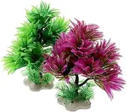 GANAZONO 2pcs Water Plants Set Aquarium Underwater Plants Artificial Ferns Water Tank Accessory Fish Tank Ornament Aquarium Accessories Ocean Diorama Supplies Faux Greenery Stems Pe