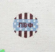 Kangaroo Paw Designs Pi Delta Phi Sorority Handpainted Needlepoint Canvas