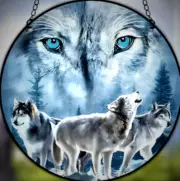 Wolf Sun Catcher Multi-Coloured Hanging Decor Waterproof * ONLY HAVE ONE *