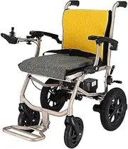 Electric Wheelchair for Adults, Aluminum Alloy Material, Foldable Load Capacity 100 Kg Wheelchair, 2 * 5.2Ah Lithium Battery, 150W*2 Motor