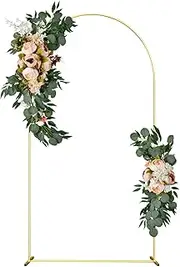 Sprite Display Wedding Arch Backdrop Stand 6.6FT Gold Wedding Balloon Arched Backdrop Stand Square Arch Frame for Birthday Party Bridal Baby Shower Ceremony Decoration, ZG02-1