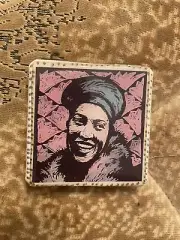 Retro Zora Neale Hurston White Vinyl Flip-open Square Mirror Compact