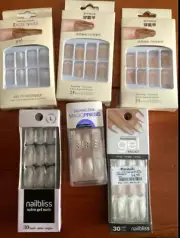 Lot of Faux Nails Gel Nails Nail Bliss Dashing Diva Press on Nails Nail Tips