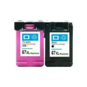 Non-OEM Ink 67XL for HP DeskJet 2300 2700 2721 2722 4120 4122 Envy 6020 6430