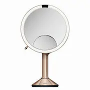 Simplehuman Rose Gold Sensor Trio - Cosmetic mirror with Touch control of light intensity
