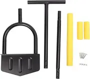 Manual Lawn Edger with Saw Tooth Half Moon Long Handle Steel Garden Edging Tool for Lawn Borders Flower Beds Steps 14 Accessories