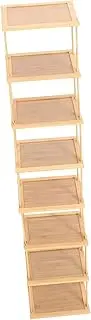 Zerodeko Shoe Organizer Storage Bamboo Shoe Rack Space-Saving 8-Layer Easy to Move