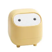 Cartoon Mini Desktop Trash Can Press Type Plastic Garbage Paper Basket with Lid Home Office Desktop Supplies