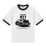 Áo Thun Ringer Relaxed Fit PORSCHE quote T-Shirt