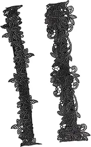 [LIFKOME] 2pcs Lace Leg Ring Leg Band Lace Bride Wedding Bride Costume Accessory Bridal For Wedding Women Lace Elastic Leg Prom Bride Leg Black