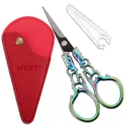 Embroidery Scissors Knitting Scissor with Cover Sharp Tip Shears for Sewing C...
