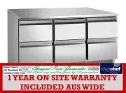 6 drawers S/S benchtop fridge - GNS1300-6D
