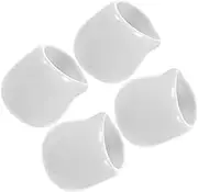 Happyyami 4Pcs Ceramic Sauce Dispenser Pure Condiment Bowls for Gravy Ketchup Milk for Restaurants and Everyday Use Easy to Clean and