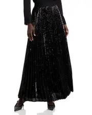 Alice and Olivia Ivey Sequined Pleated Maxi Skirt