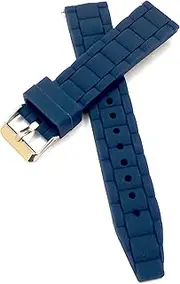 [g24] 18mm 20mm 22mm 24mm Silicon Rubber Blue Silver Buckle Clasp Watch Band Strap for Men and Women