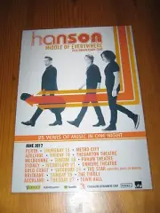 HANSON - 2017 Australian Tour - Laminated Promotional Poster