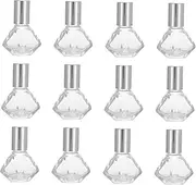 NOLITOY 12pcs Roll Glass Roller Bottle Reusable Roller Bottles Perfume Oil Bottles Perfume Bottle Kit Perfume Empty Bottles Scent Water Bottle Perfume Subpackaging Bottles Silver