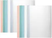 Filing Envelopes 20 Pcs Mixed Color A4 Folder Transparent Drawbar Loose-Leaf Binder Office Data File Organizing Storage Folder Plastic Folders