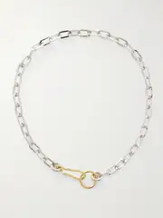 [Laura Lombardi] Laura Lombardi - Fara Platinum- And Gold-plated Recycled Necklace - Silver - One size One size Silver