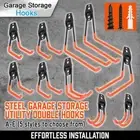 Duty Ladder Garage Storage Hooks Hanger Rack Organizer Tool Wall Mounted Holder