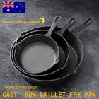 Non Stick Frying Pan 3-Piece Set Cast Iron Steak Skillet Cookware Cook Frypan AU