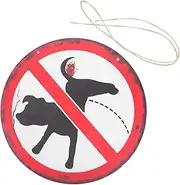 CAXUSD Vintage No Pooping Dog Sign Decorative Lawn Ornament for Outdoor Garden Clearly Indicates No Dog Toileting Durable Weathered Design for Pet Behavior Control