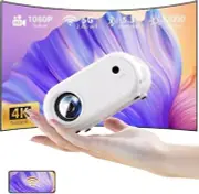 WBJ Mini Projector with WiFi and Bluetooth, Native 1080P Portable Projector