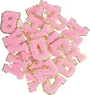 DOITOOL 26PCS Multi Function Letter Shaped Embroidered Patches for DIY Clothing Bags Hats Durable Skin Friendly Back Patches for Easy Repair Decoration