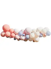 Boho Bride 5m Long 60 Piece Peach Pink And Blue DIY Balloon Garland Kit